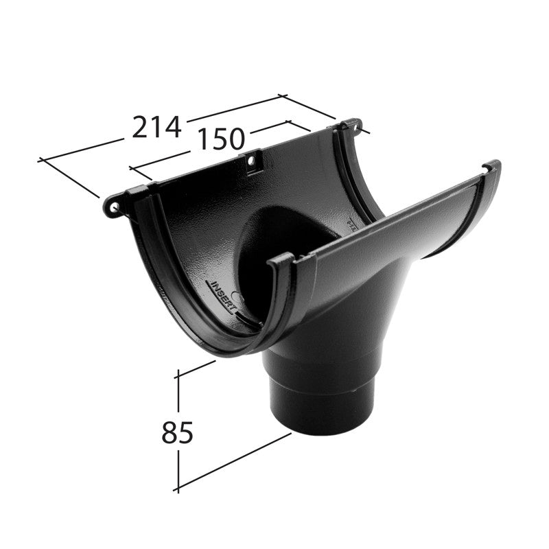 Alutec Evolve Deepflow Aluminium Gutter Running Outlet