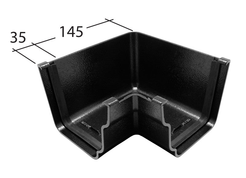 Alutec Evolve Aluminium Ogee 90° Internal Gutter Angle