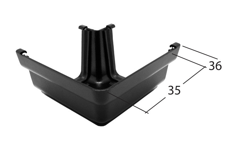 Alutec Evolve Aluminium Ogee 90° External Gutter Angle