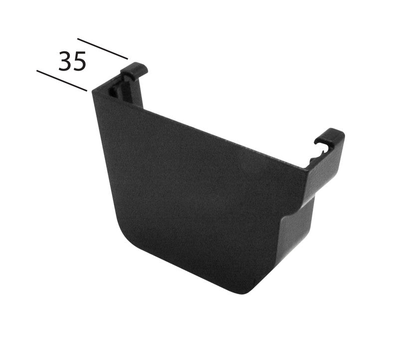 Alutec Evolve Aluminium Ogee Gutter Left Hand External Stop End