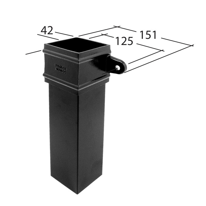 Alutec Traditional 72x72mm Aluminium Square Downpipe 3m