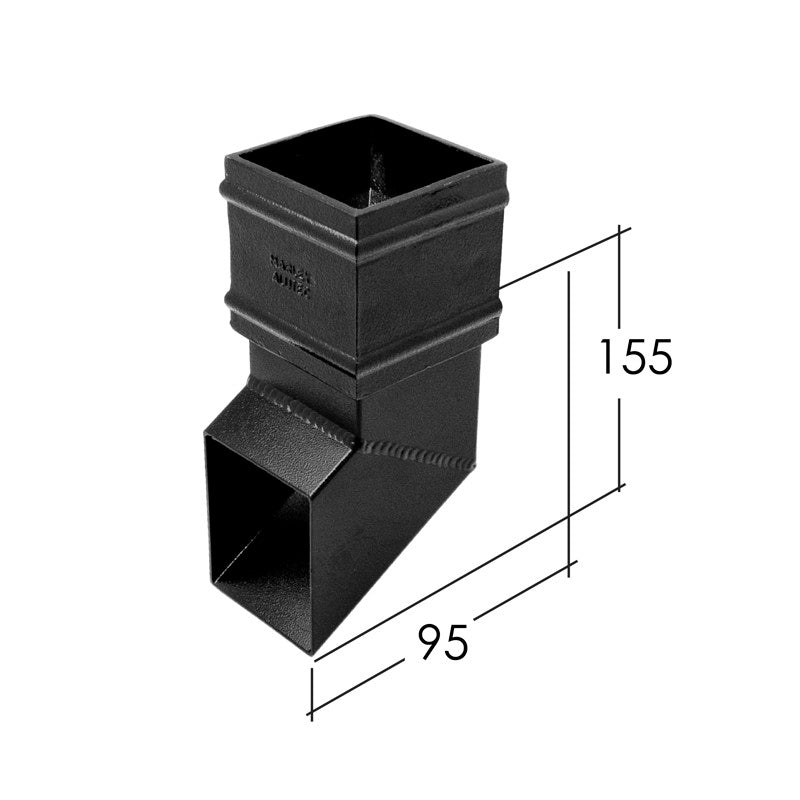 Alutec Traditional 72x72mm Non Eared Aluminium Square Downpipe Shoe