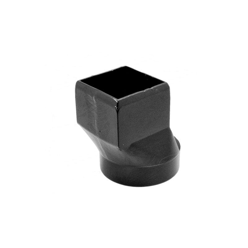 Alutec Traditional 72x72mm to 110mm Aluminium Square to Round Downpipe Connector (Slip Socket)