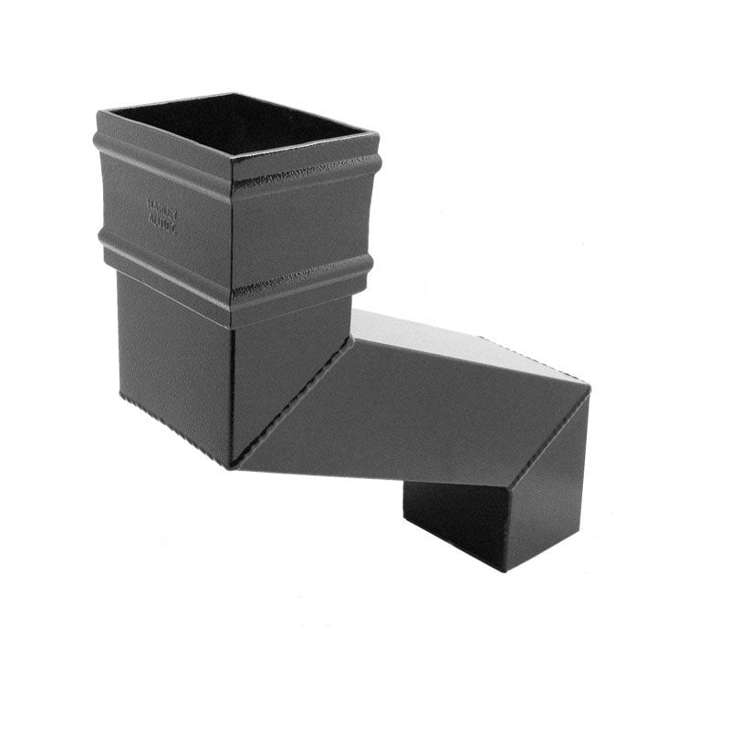 Alutec Traditional 72x72mm Aluminium Square Downpipe Offset Bend 150mm