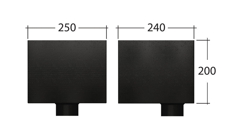 Alutec Tudor 76mm Standard Contemporary Aluminium Downpipe Hopper