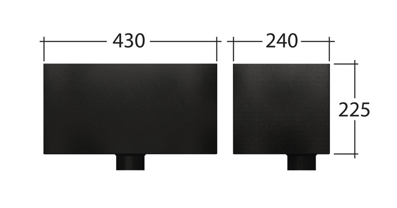 Alutec Tudor 76mm Large Contemporary Aluminium Downpipe Hopper