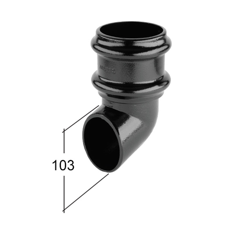 Alutec Tudor 76mm Non Eared Aluminium Downpipe Shoe