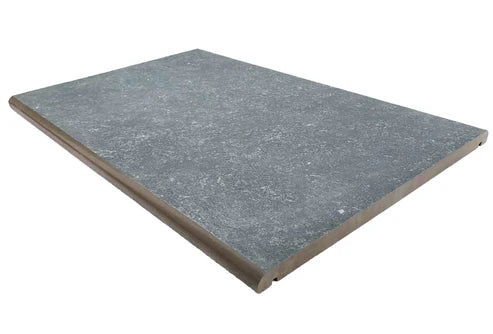 400mm x 600mm Castle Bluestone Natural porcelain coping stone in wide blue grey stone effect finish