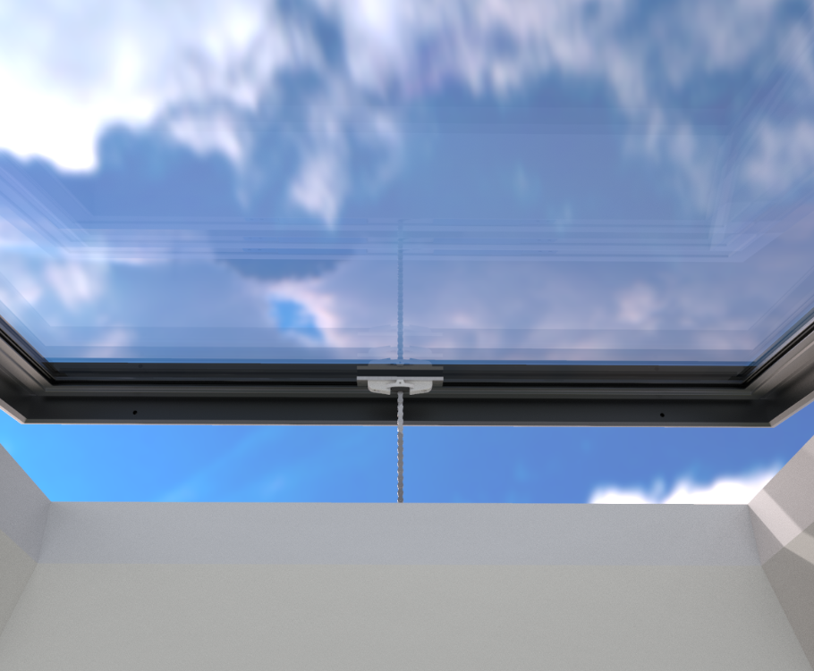 Brett Martin Flat Glass Electric Opening Flat Roof Window – with 150mm Kerb