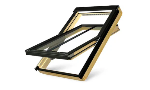 FAKRO Electrically Operated Z-Wave Centre Pivot Natural Pine Conservation Window