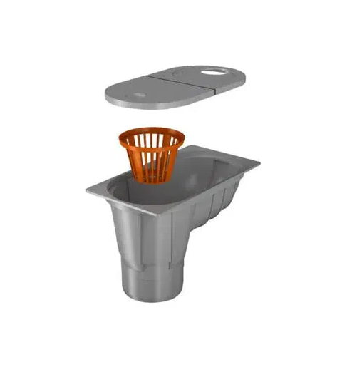 RoofArt PVC Universal Gully for Steel Gutter - Light Grey