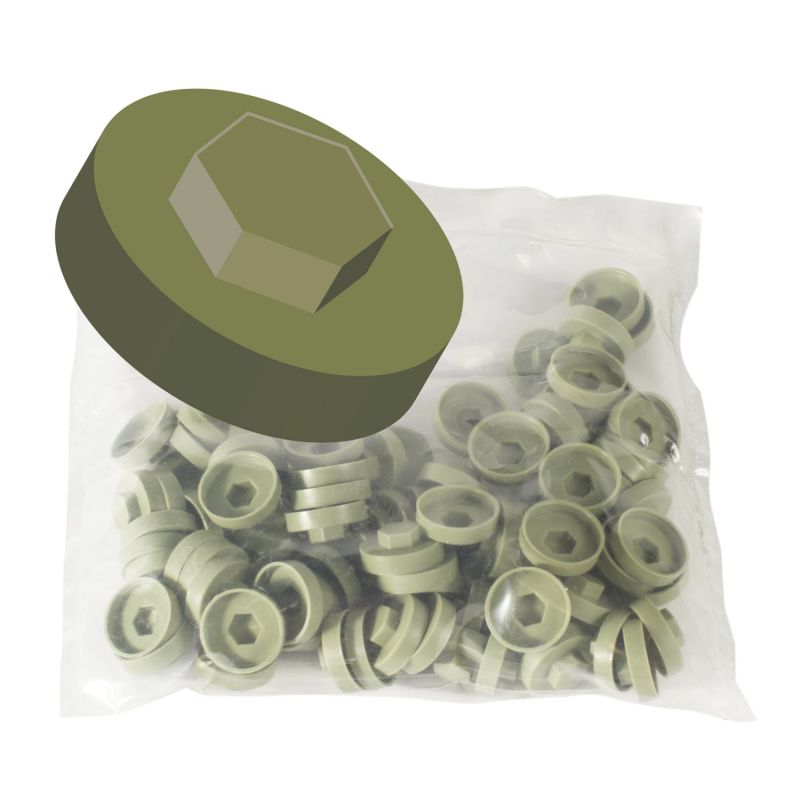 Hornsey 19mm Colour Coded Plastic Cover Caps (100 Pieces)