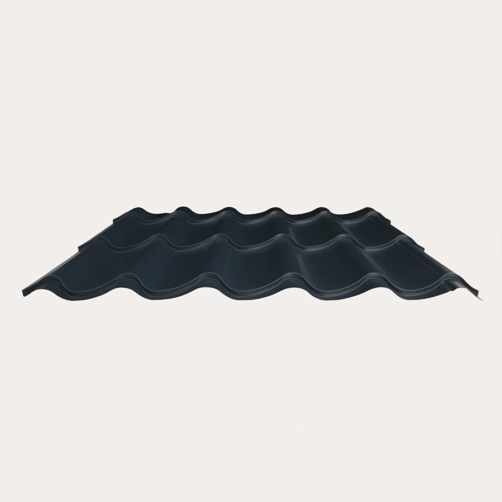 Hornsey Plastisol Coated Pan Tile Effect Roofing Sheet (33/1000) - Slate Blue