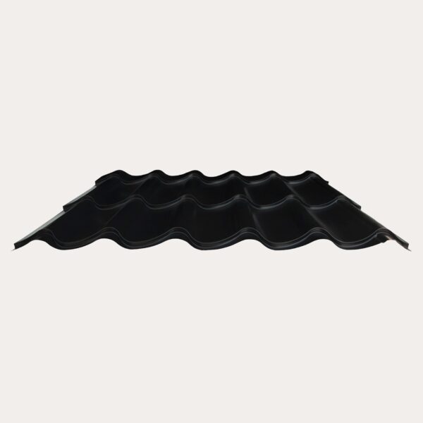 Hornsey Polyester Coated Pan Tile Effect Roofing Sheet (33/1000) - Jet Black