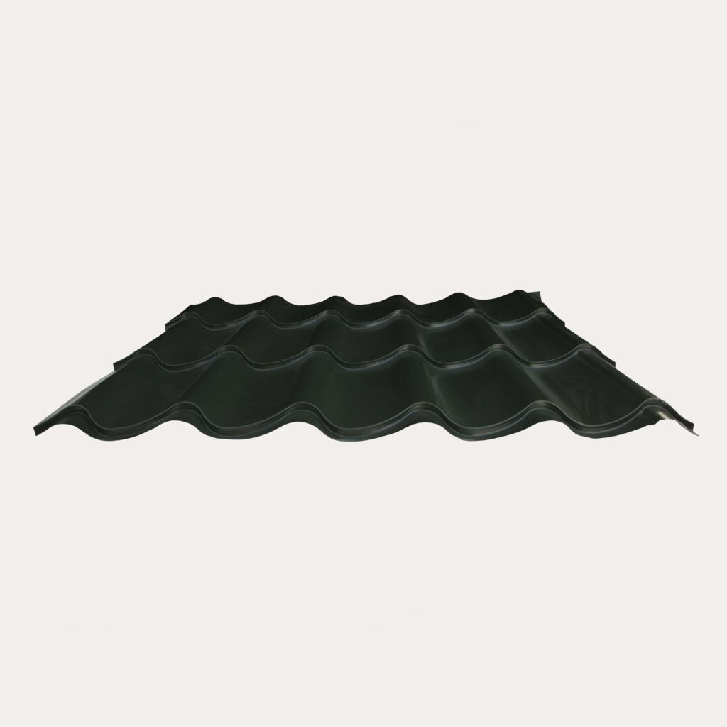 Hornsey Polyester Coated Pan Tile Effect Roofing Sheet (33/1000) - Juniper Green