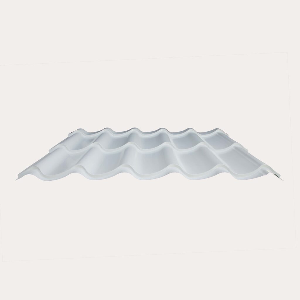 Hornsey Polyester Coated Pan Tile Effect Roofing Sheet (33/1000) - Pure White