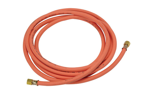8mm Orange Propane Hose including Crimps and Fittings - Roofing Supplies UK