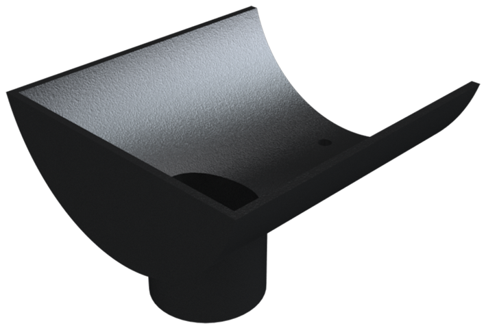 ARP Britannia Cast Iron 4.5" Plain Half Round Dropend Outlet