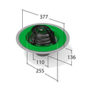Alutec Elite Aluminium Roof Outlet with Dome Grate 110mm