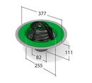 Alutec Elite Aluminium Roof Outlet with Dome Grate 82mm
