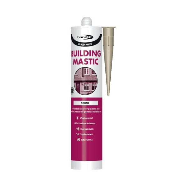 Bond-It Build-Mate Oil Based Sealing Mastic - 310ml (Box of 12) - Roofing Supplies UK