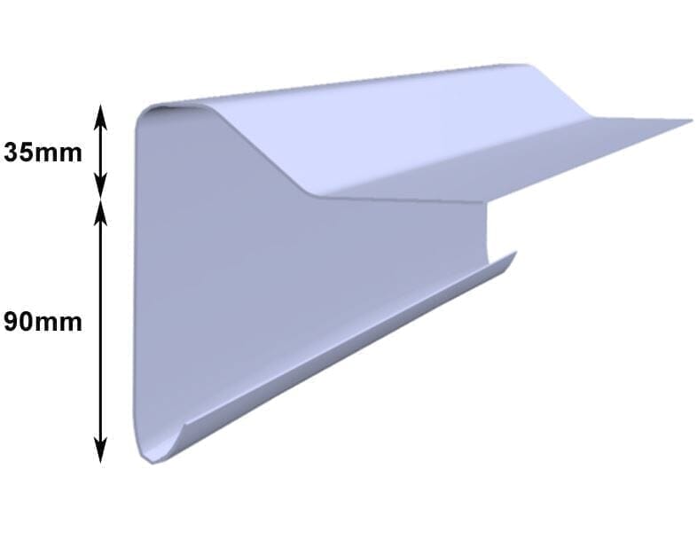 CFS B260 Fibreglass Roofing Raised Edge GRP Trim - Roofing Supplies UK