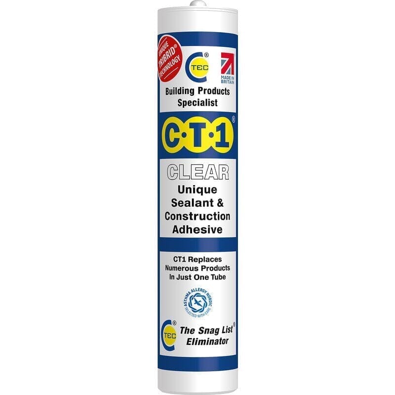CT1 Unique Sealant & Construction Adhesive 290ml - Clear - Roofing Supplies UK