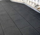 Castleflex Interlocking Rubber Promenade Tiles 500mm x 500mm - Charcoal Grey