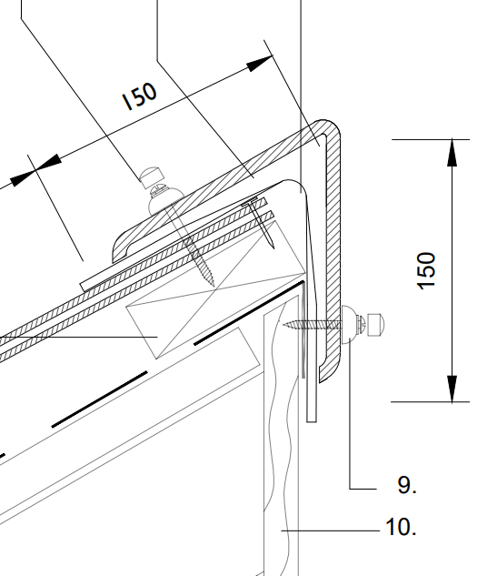 Cedral Fibre Cement Mono Ridge for single Slope Roofs - 525mm