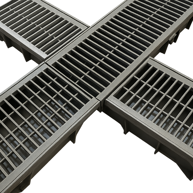 DekDrain Vela A15 Channel Drain - 1m (Plastic Grate)