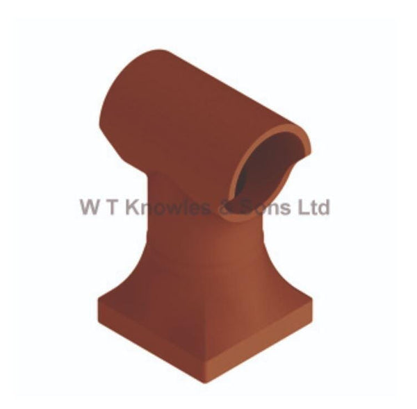 Clay Decorative Fuel Effect Chimney Pot with Square Base