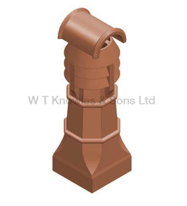 Clay Hooded Halifax 3 Bowl Chimney Pot for Solid Fuel