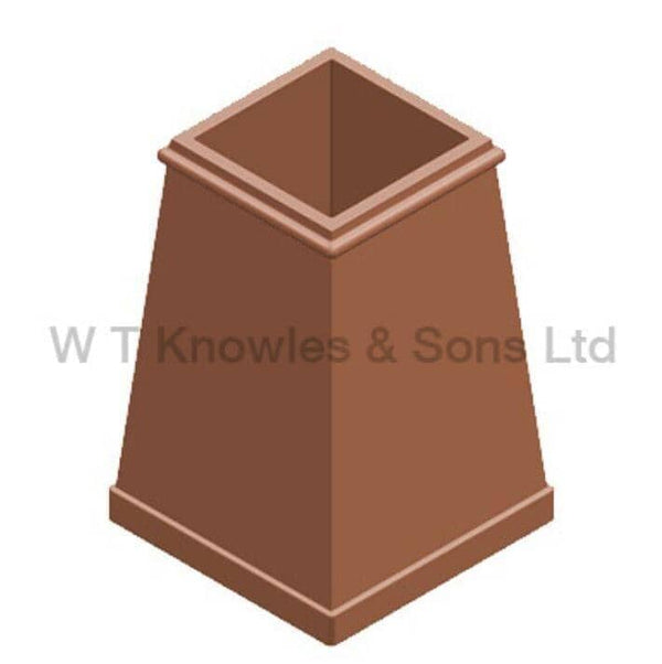 Clay Large Square Taper Chimney Pot for Solid Fuel