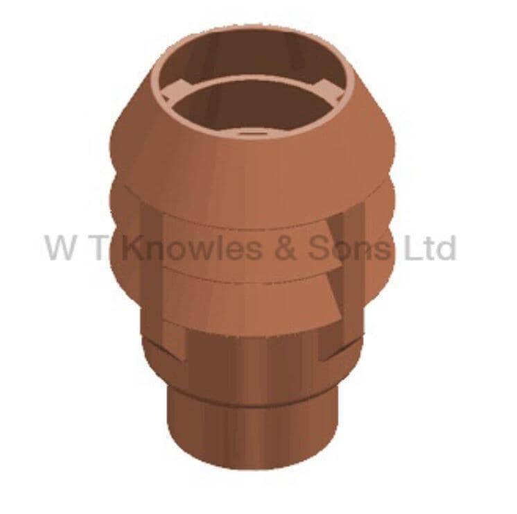 Clay Leeds 3 Bowl Push-In Top Chimney Pot For Solid Fuel