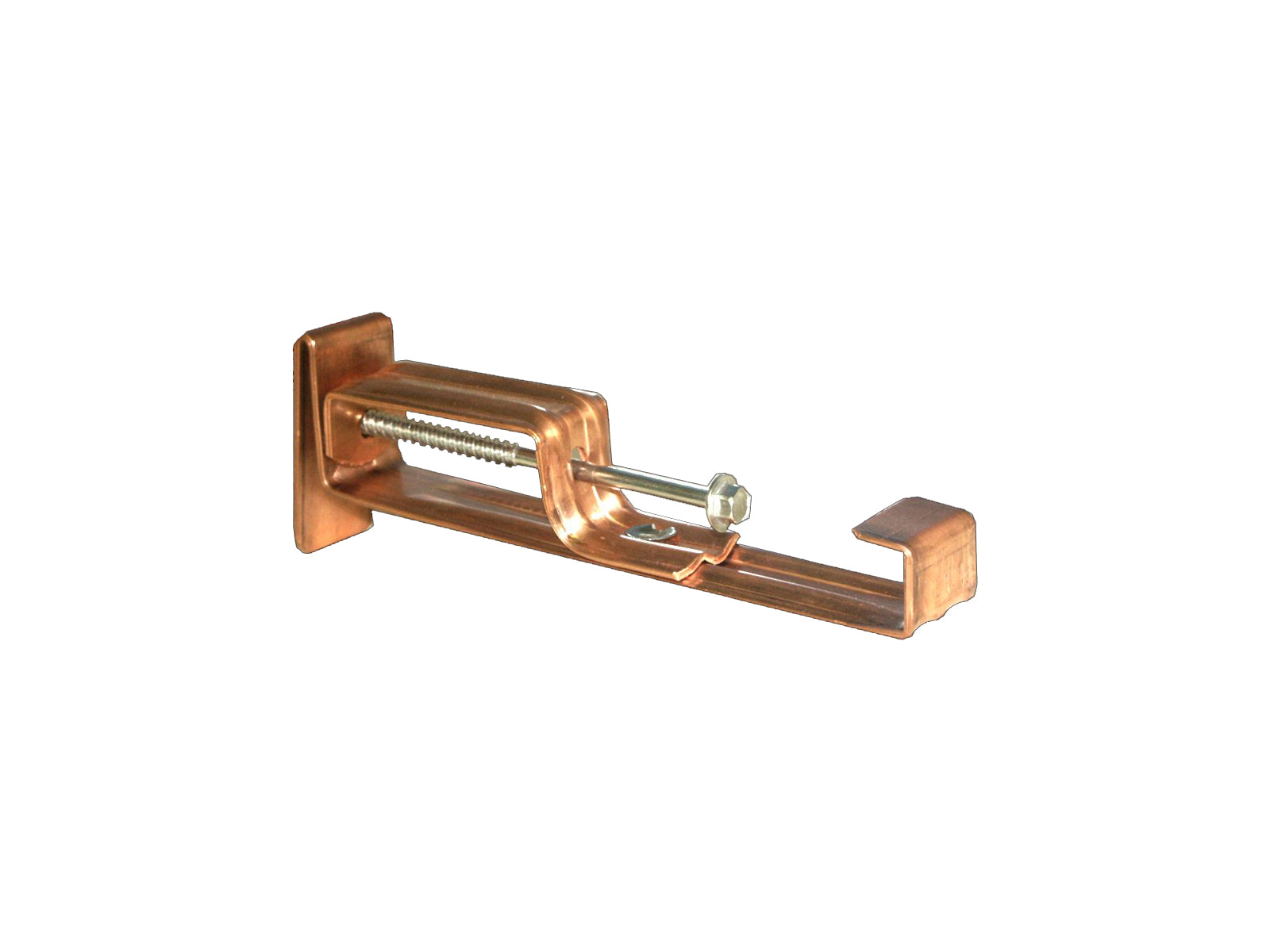 Metal Gutta copper 125mm half round internal gutter bracket supporting copper guttering.