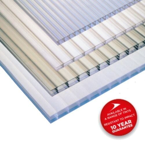 default image - Cut To Size Corotherm Multiwall Polycarbonate Sheet Custom Size - Clear - 10mm - 600mm x 3000mm