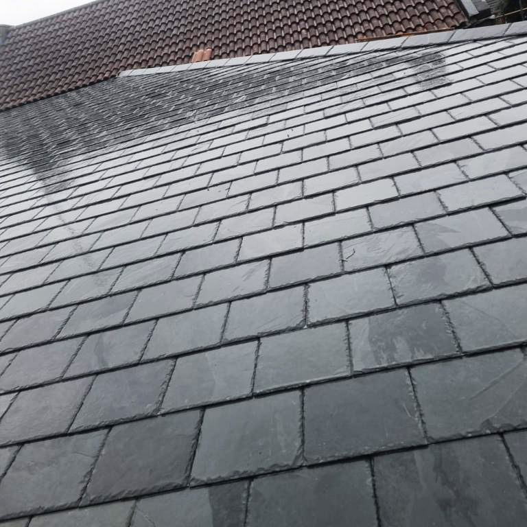Mayan ArmouredSlate Low Pitch Grey Green Natural Slate & a Half Roof Tile
