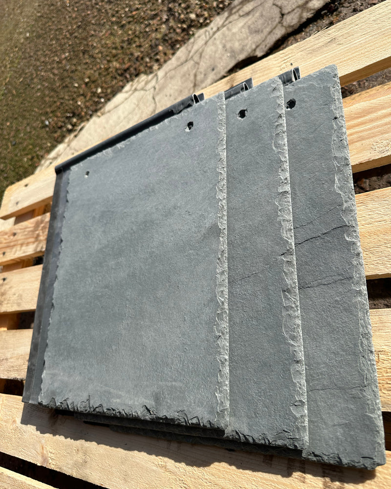 Mayan ArmouredSlate Low Pitch Grey Green Natural Slate & a Half Roof Tile