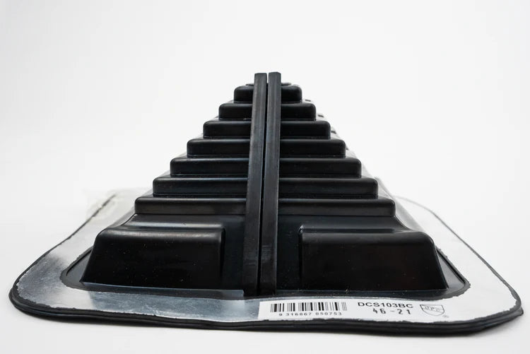 Black EPDM square Dektite Combo roof flashing for 20-125mm penetrations

