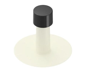 A white PVC roof vent with a black cap on top, designed for dynamic extraction of water vapour in roofing systems.