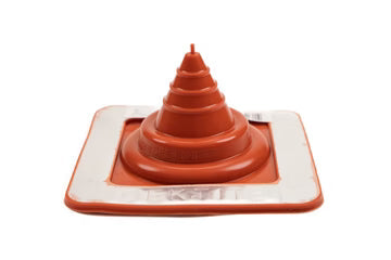 Red cone on a white background