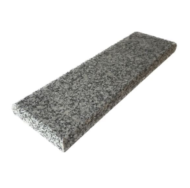 175mm x 600mm Castle Dolomite Grey granite coping stone end piece with rounded top edges
