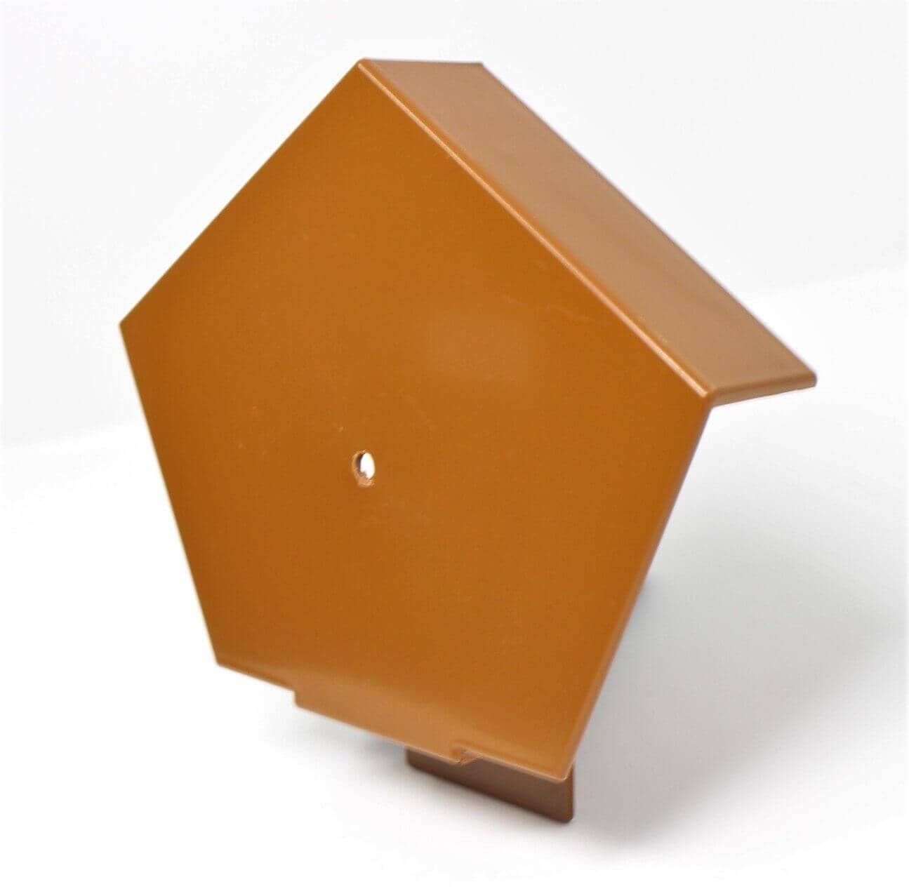 European Plastics PVC Continuous Dry Verge Angled Ridge End Cap 'D' Type for High Profile Concrete Tiles