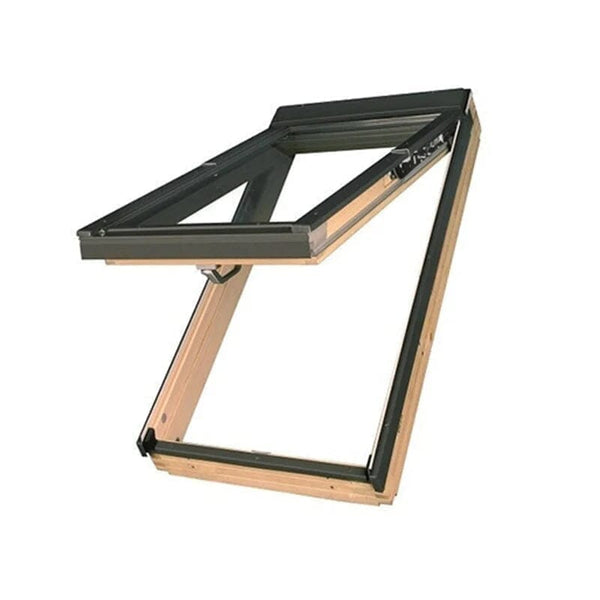 Fakro Manually Operated Top Hung Dual Function Pine Pitched Roof Window - Roofing Supplies UK