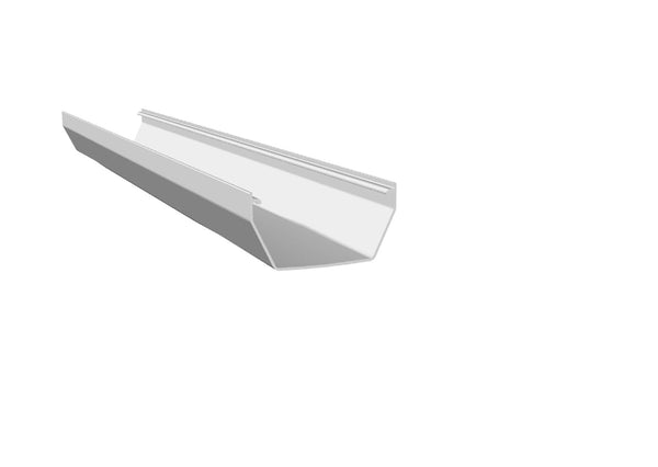 Freeflow 114mm Square Style Plastic Guttering 4 Metre Length - White - Roofing Supplies UK