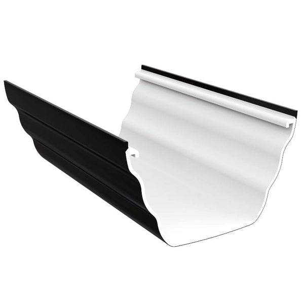 Freeflow 135mm Plastic Ogee Style Guttering 4m Length - Black - Roofing Supplies UK