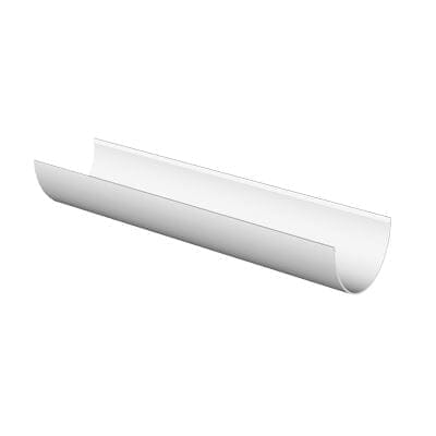Freeflow Deepflow Style Plastic Guttering 4m Length - White - Roofing Supplies UK