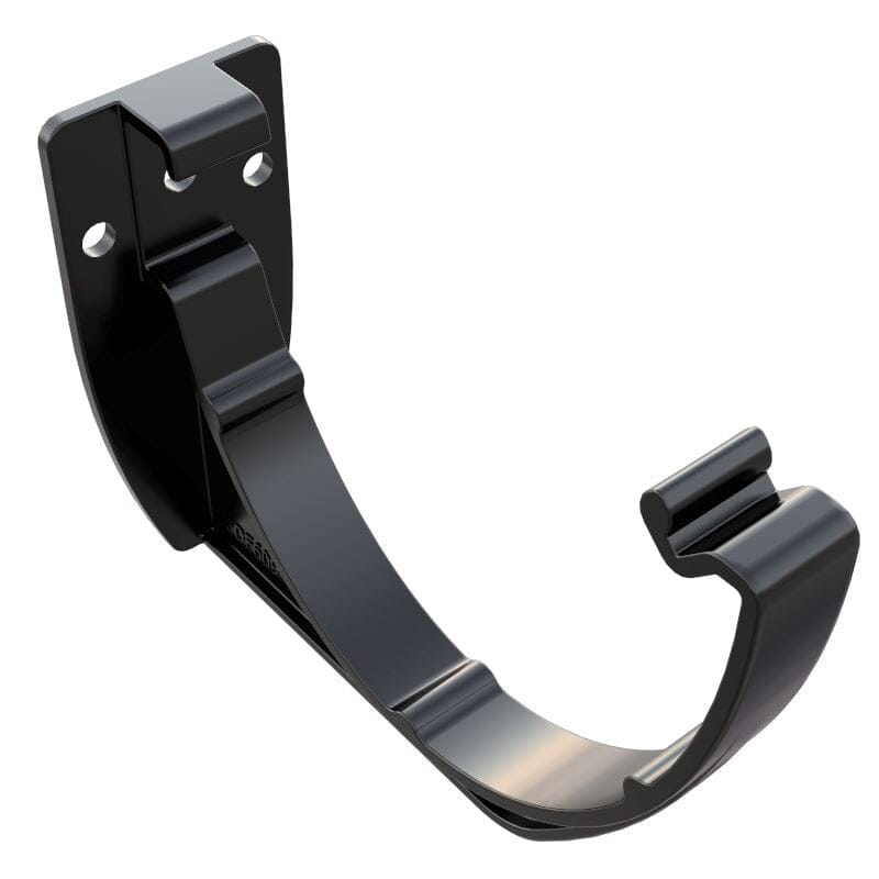 Freeflow Deepflow Style Plastic Guttering Fascia Bracket - Black - Roofing Supplies UK