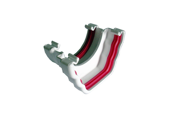 Freeflow Ogee Style Plastic Guttering Ogee to Square Adaptor - White - Roofing Supplies UK