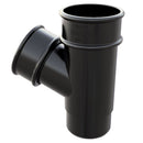 Freeflow Round Plastic Downpipe 112 Degree Branch - Black - Roofing Supplies UK